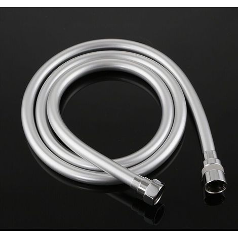 Manguera de ducha antitorsión, 2,0 m, PVC, gris plata. (1/4)