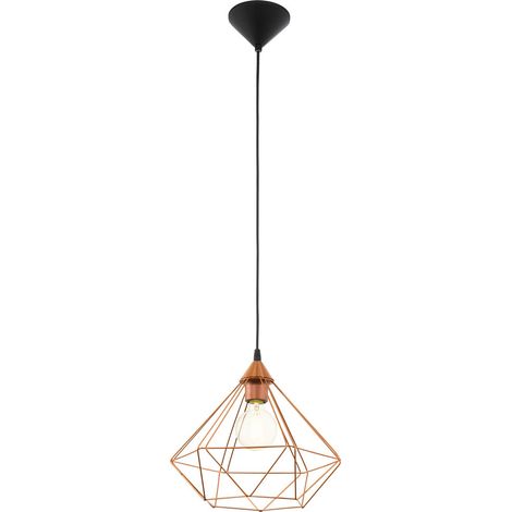 Lámpara colgante 32,5 cm x H 110 cm de metal de cobre 220-240 V IP20 - Eglo Tarbes