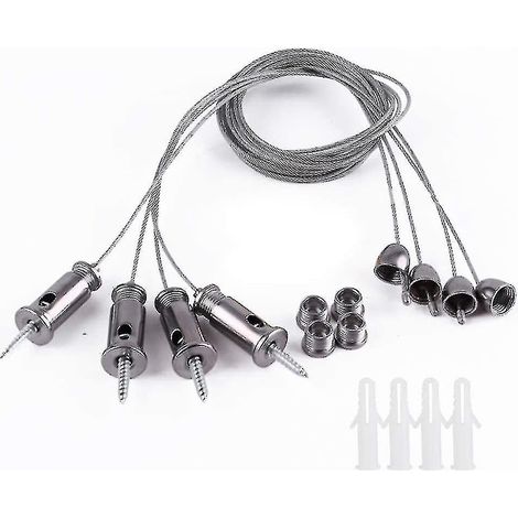 10 crochets pour câble en acier inoxydable, kit de suspension pour câble en acier inoxydable (1/5)