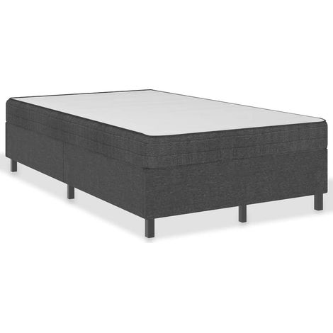 Maison Exclusive - Boxspring-Bettgestell Grau Stoff 120x200 cm (1/5)