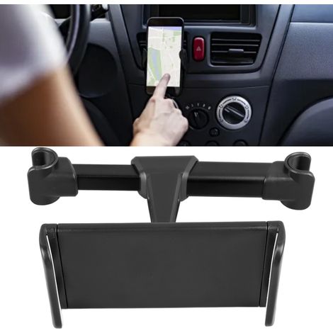 (Exclusivité Chili) Support de tablette pour voiture, appuie-tête de siège arrière, support pour tablette et téléphone, support de fixation universel pour tablette (noir (tige carrée)) (1/5)