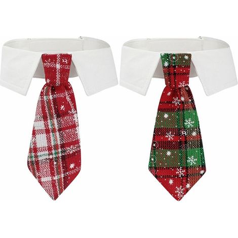 Filiyano-Cravate papillon pour animaux de compagnie, cravate ajustable pour chien, accessoire de fête, costume de fête de Noël (M) (1/5)