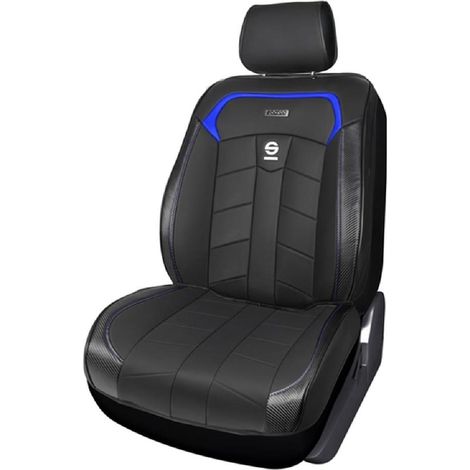 HOUSSE DE SIEGE PREMIUM SPARCO NOIR/ LISERE BLEU (A L'UNITE)