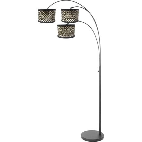Steinhauer - lampadaire - Sparkled Light - noir - bambou métal - (1/4)