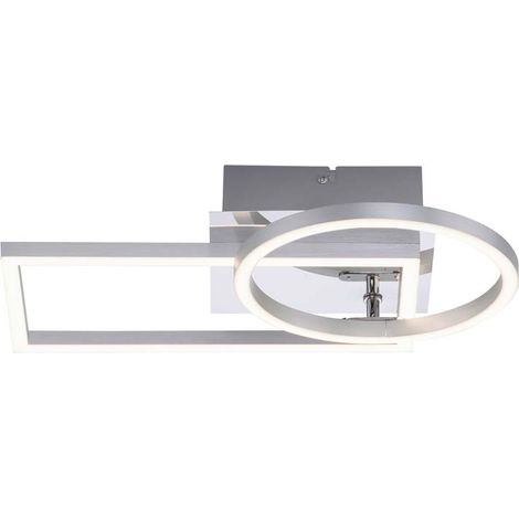Lampada da soffitto plafoniera design luce LED color acciaio anello mobile in metallo (1/5)