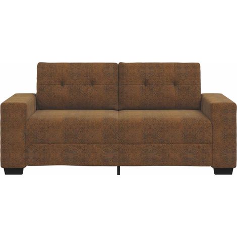 Canapé Sofa deux places Marron 180 cm Simili cuir (1/5)