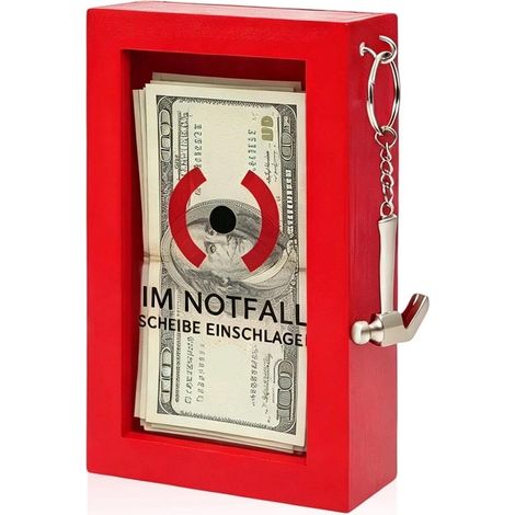 Boîte D'urgence Amusante avec Marteau,Cadeau D'anniversaire en Bois (1/5)