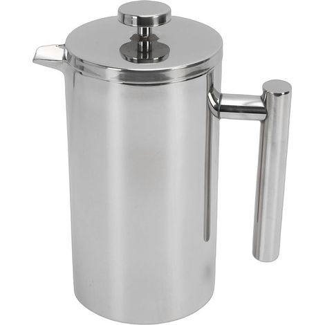 Cafetière à piston en acier inoxydable 304, double paroi isolée, résistante à la corrosion, compatible lave-vaisselle, 600 ml. (1/5)