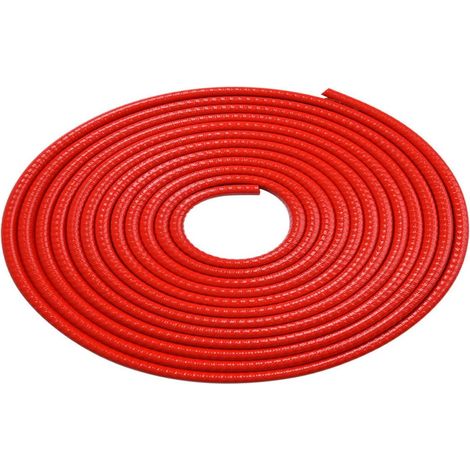 Bande de protection en caoutchouc rouge avec clip métallique pour portière de voiture, protection anti-collision des bords. (1/5)