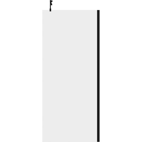 Colore 8mm Clear Glass Matt Black 1850mm x 800mm Walk In Shower Screen including Wall Channel and Support Bar (1/3)