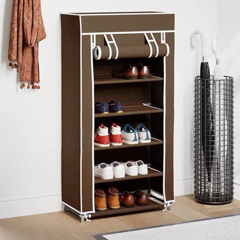 Schuhregal 58 x 28 x 106 cm Braun