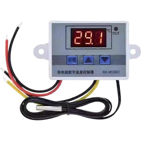 Contrôleur de température numérique à LED XH-W3002, thermostat 10 A max. avec sonde étanche, 220 V/1500 W (1/5)