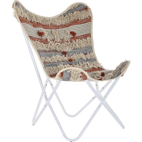 Chaise papillon en coton orange tendance et durable - Orange crème ton chaleureux (1/5)