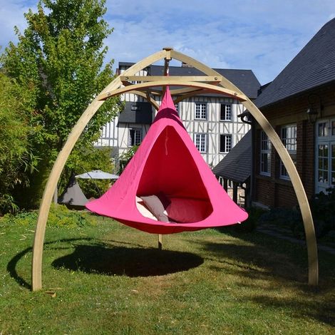 Bozzolo/tenda sospesa - rosa scuro, 150 x 150 (1/5)