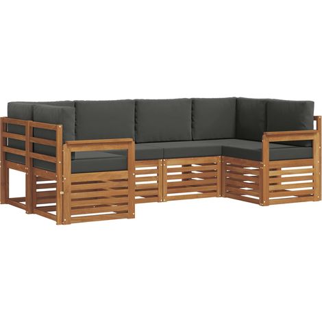 Sectional Sofa Set with Cushion 6 pcs Natural and Anthracite vidaXL (1/5)