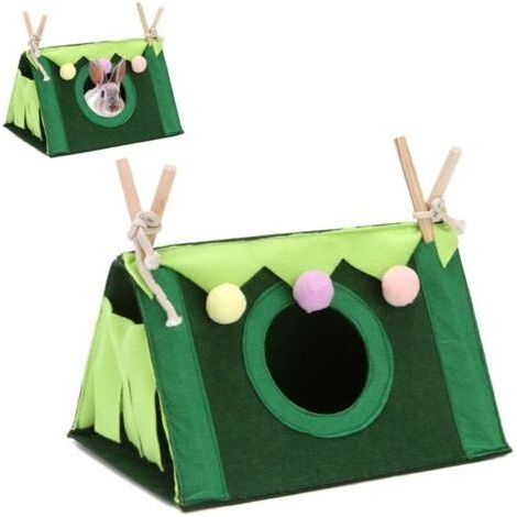 Lit Cochon d'Inde - 1 pièce, Lit Petit Animal Grotte Douillette - Pour Hamster/Furet/Chinchilla (1/4)