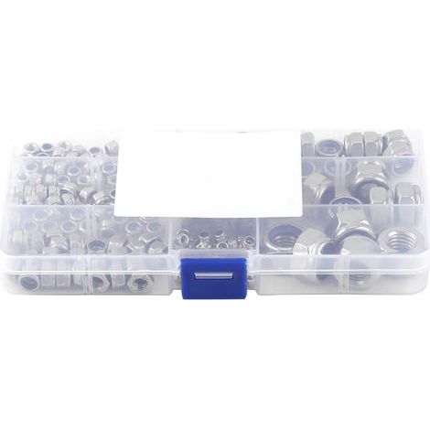 165-teiliges Sortiment an selbstsichernden Muttern, Nylon, Edelstahl SS304, M3, M4, M5, M6, M8, M10, M12 (1/5)