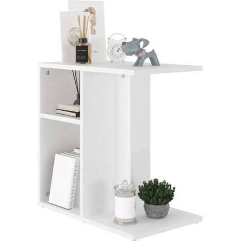 Table d'appoint Blanc 50x30x50 (1/5)