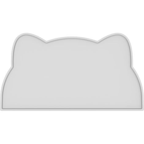 Futternapfmatte für Katzen und Hunde, rutschfeste Silikon-Napfmatte, wasserdichte Futtermatte für Haustiere (Hellgrau) (1/5)