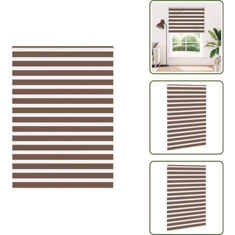 vidaXL Zebrarollo Braun 155x200 cm Stoffbreite 150,9 cm Polyester (1/5)