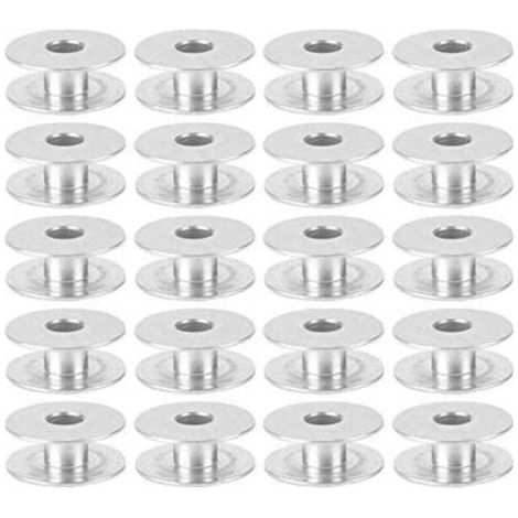 100 pcs Bobines De Machine À Coudre, Bobine De Fil en Aluminium Universelle Bobine Vide pour Machine À Coudre Plat Machines À Coudre Industrielles Accessoires (1/5)