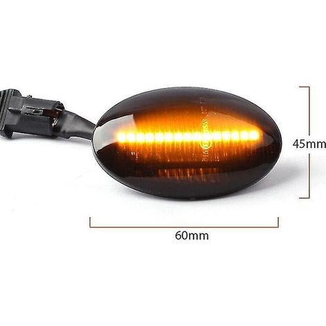 Juego de 2 luces de posición laterales LED dinámicas con intermitentes para Opel Corsa B, Corsa C, Astra F, Combo B y Combo C -hy (1/5)