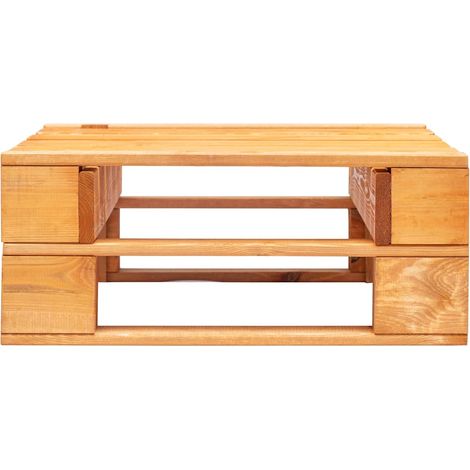 vidaXL Otomana de jardín de palets madera marrón miel (1/2)