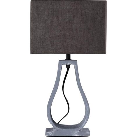 Lampe de table Candellux FEMO béton gris abat-jour (1/4)