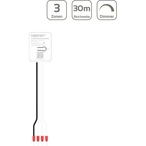 MiBoxer 3-Zonen batteriebetriebener Funkdimmer für 2.4GHz LED Lampen und Controller PUSH2-3 (1/3)