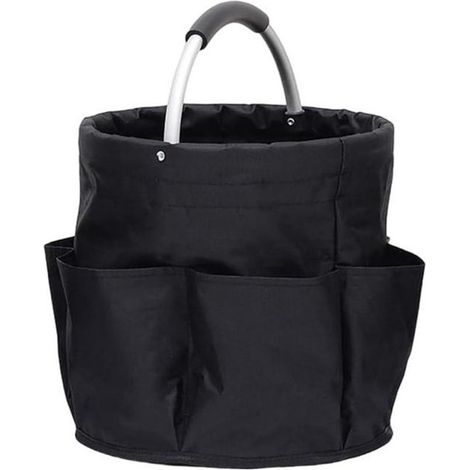 Bolsa de almacenamiento,Bolsa de limpieza con asas,Cesta de almacenamiento de tela Oxford,6 compartimentos,Organizador multifuncional,28 x 28 cm (1/5)