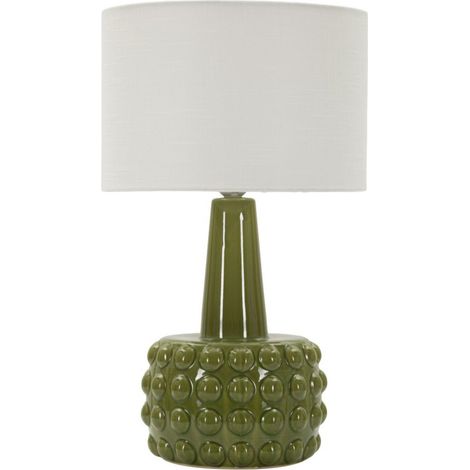 Lampe à Poser en Céramique "Gress" 51cm Vert (1/5)
