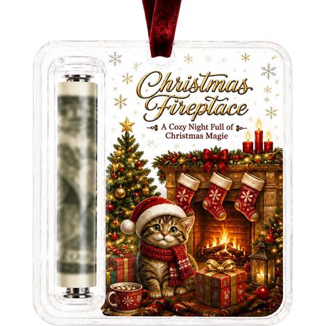 Porte-monnaie ange en acrylique, décoration de Noël à suspendre, étiquette de rangement pour argent, décoration pour sapin de Noël (1/5)