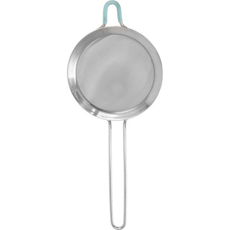 Passoire fine à mailles de 60 mm en acier inoxydable, avec long manche, pour la cuisine (20 cm / 7,9 pouces). (1/5)