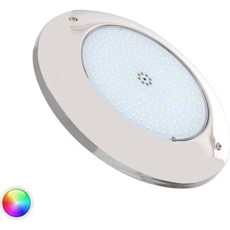 Faretto LED Piscina Superficie RGBW Waterproof 12V DC IP68 Acciaio Inox 20W No RGBW (1/5)