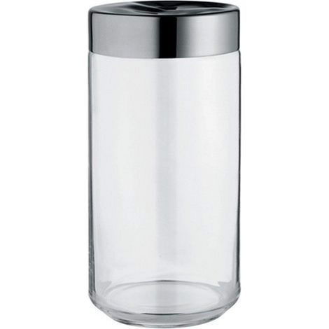 Alessi Julieta LC10 - Jar de Küche de Design Luftdicht, Körper de Glas mit Deckel de Edelstahl 18/10, 150 Cl