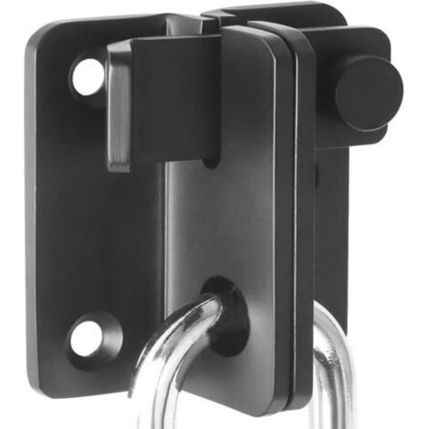 Loquet de porte coulissant Verrou Porte Coulissante Serrure Volet Loquet Porte Verrou Serrure de Porte Coulissante Cadenas Petite Petit Loquet en Acier Inoxydable Noir - Ouvert À Gauche S