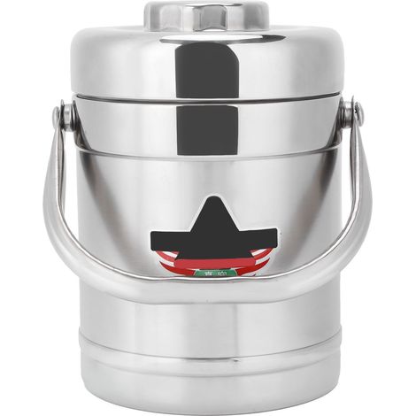 Boîte repas isotherme en acier inoxydable 1.2L, forme droite, pour école et bureau (1/5)