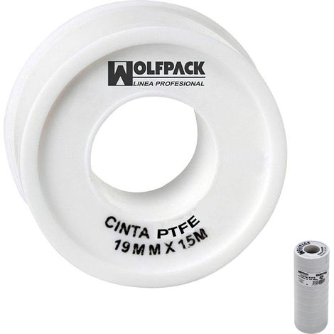Nastro in PTFE Wolfpack 19 mm. x 15 mt. (Confezione da 10 Rotoli)