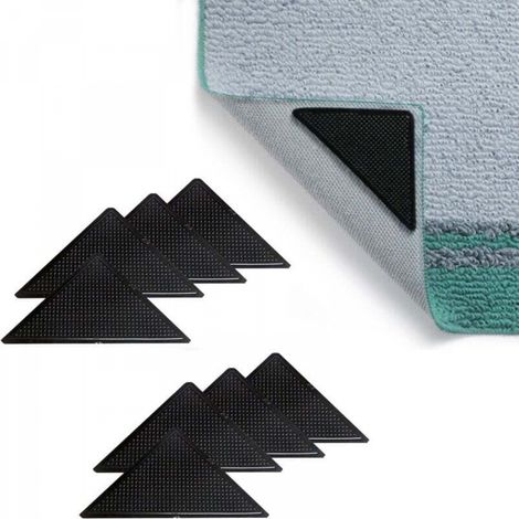 Lot de 8 coins antidérapants pour tapis - Réutilisables et Lavables (1/5)