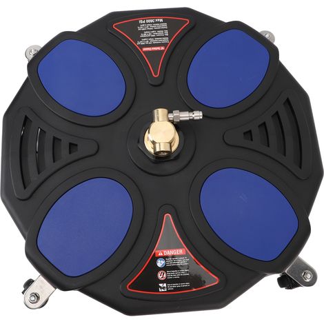 Nettoyeur de surface à pression Quick Connect 1/4 pouce 3600 PSI avec roues pour jardins et allées. (1/5)