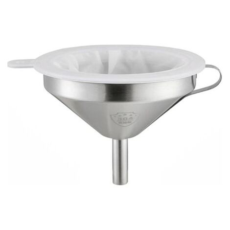 Ensemble de base de passoire pratique en acier inoxydable, entonnoir de cuisine en métal (1/5)