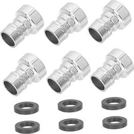 Adaptateur Robinet - Acier Inoxydable - Pour Éviers Toilettes Filtres À Eau - 6 Pièces
