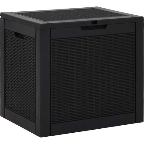 Maison Exclusive - Boîte de stockage de jardin noir 55,5x43x53 cm polypropylène (1/5)