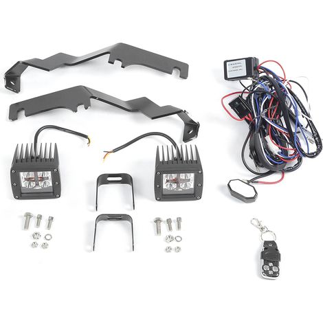Kit de support de pilier, lumière carrée 1V2, harnais de télécommande, adapté pour Ford Raptor 2015 – 2019 (1/5)