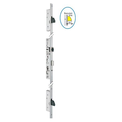 Serratura a 3 punti TF3 catenaccio/mezzo giro 45mm scrocco piastra 22mm - STREMLER - 6370.45.3A (1/3)