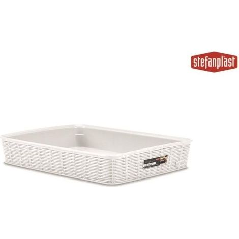 Panier Élégance Blanc 36x26 cm H 6 Stefanpl