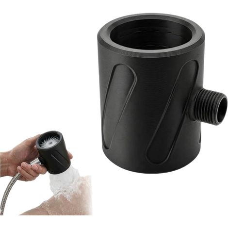 Pommeau de douche - Pommeau de douche pour homme - Douches - Installation facile - Système de couverture large - Douche massante pour homme - Noir (1/5)