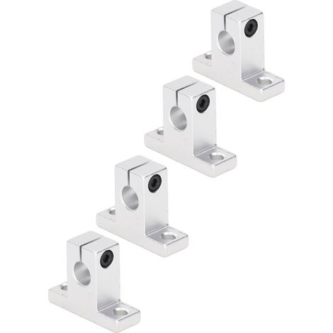 4 Pièces Support de Guidon Linéaire en Aluminium pour Axes de 10mm SK10 avec Tige de Verrouillage (1/5)