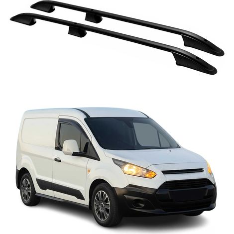 Barres de Toit longitudinales pour Ford Connect 2014-2024 Aluminium Noir (1/5)