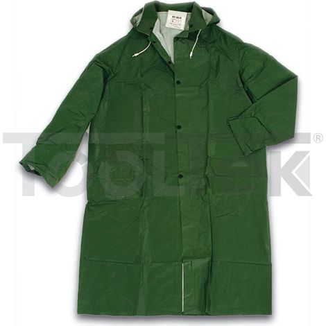 IMPERMEABILE CAPPOTTO PVC LAVORO CAPPUCCIO ANTIPIOGGIA ANTIVENTO, " XXL "